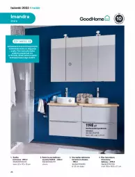 Gazetka promocyjna Castorama - Katalog Łazienki 2022 - Gazetka - ważna od 31.12 do 31.12.2022 - strona 24 - produkty: Bateria umywalkowa, Sok, Szafka, Syfon, Bateria, Umywalka, Meble