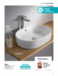 Gazetka promocyjna Castorama - Katalog Łazienki 2022 - Gazetka - ważna od 31.12 do 31.12.2022 - strona 57 - produkty: Mus, Rama, Umywalka, Astor, Olej, Meble, Mięta, Lakier