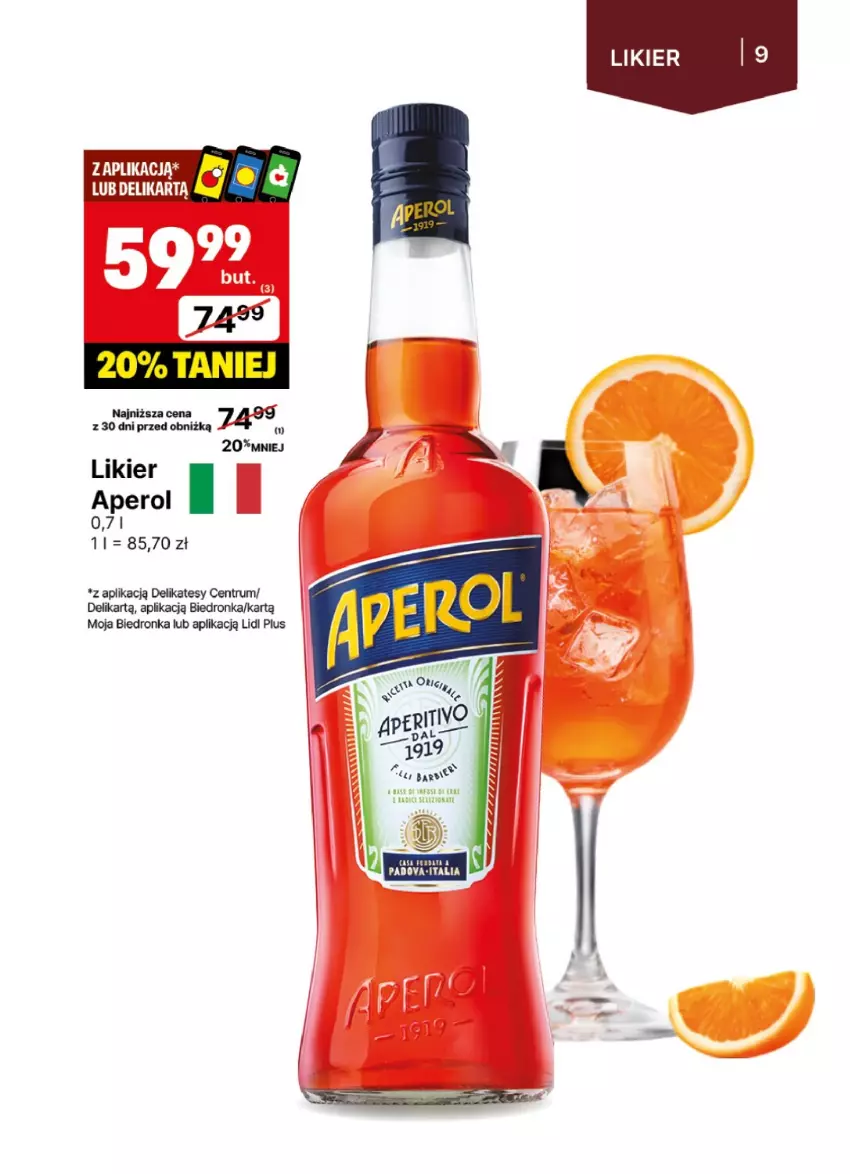 Gazetka promocyjna Delikatesy Centrum - DeliBarek DC04-DC05 - ważna 20.01 do 02.02.2025 - strona 9 - produkty: Aperol, Likier, Rum