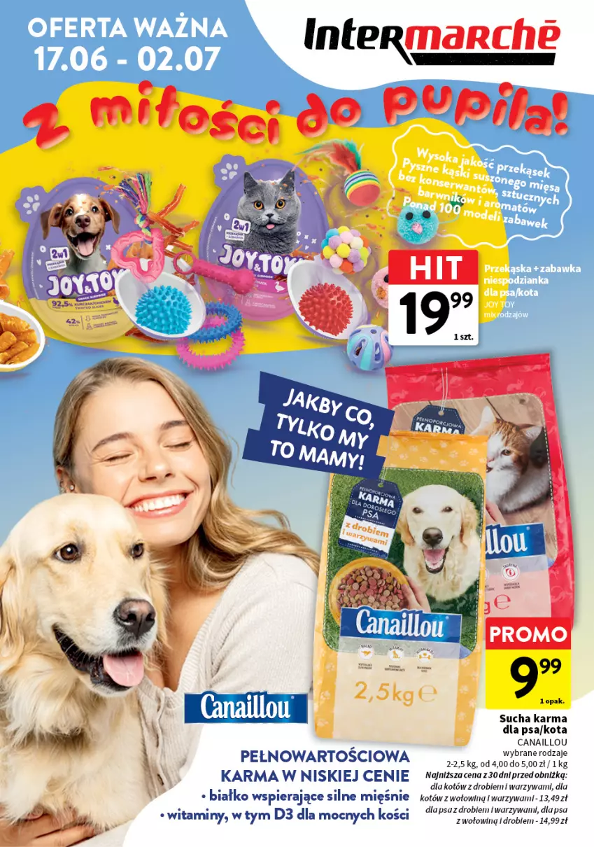 Gazetka promocyjna Intermarche - Z miłości do pupila - ważna 17.06 do 02.07.2025 - strona 1 - produkty: Canaillou, Sucha karma, Warzywa