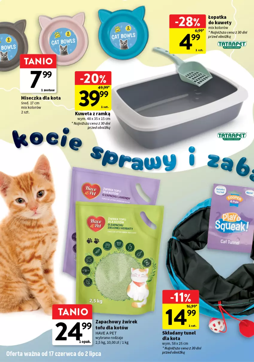 Gazetka promocyjna Intermarche - Z miłości do pupila - ważna 17.06 do 02.07.2025 - strona 10 - produkty: Koc, Kuweta, Miseczka, Tatra, Tofu