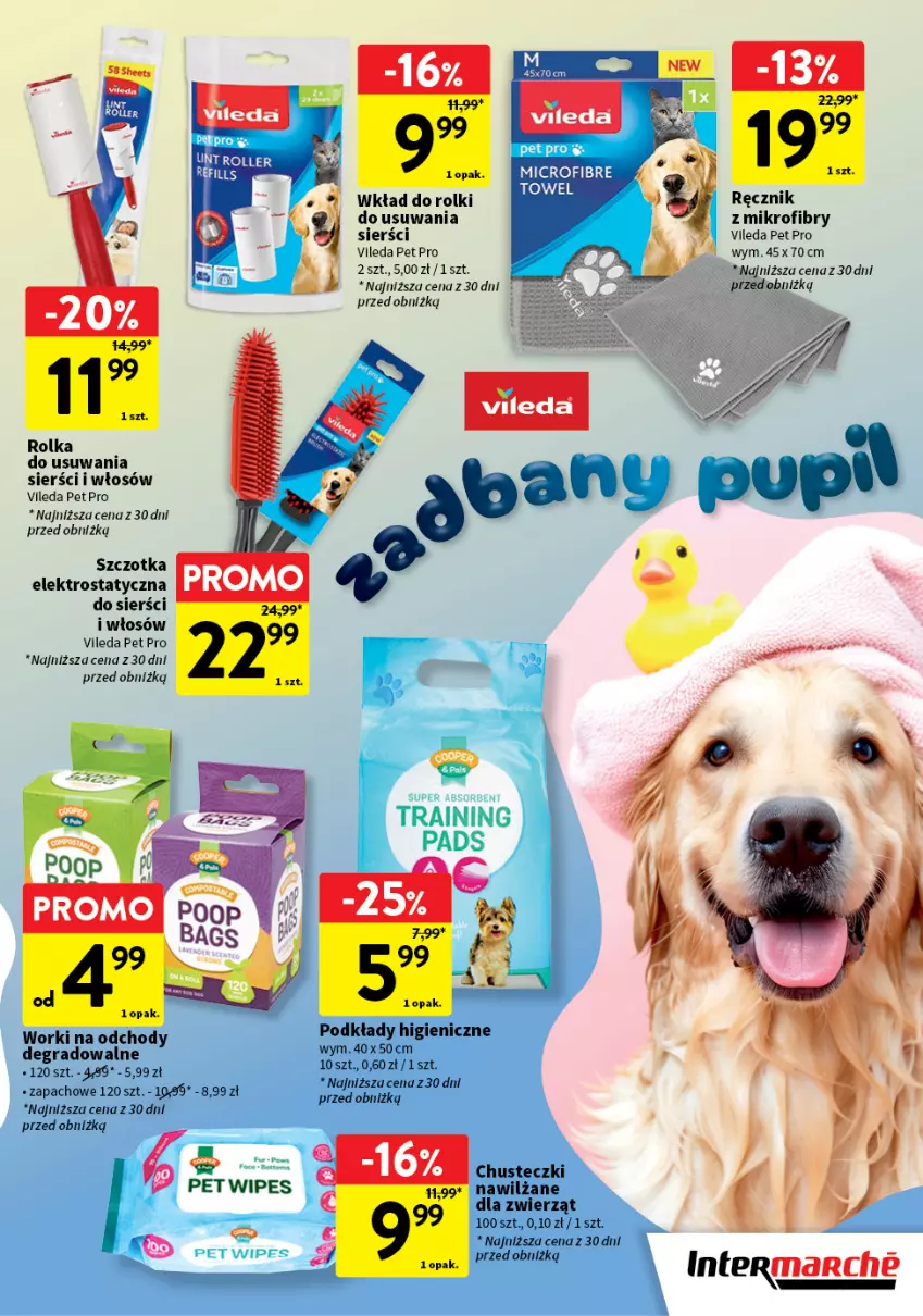 Gazetka promocyjna Intermarche - Z miłości do pupila - ważna 17.06 do 02.07.2025 - strona 7 - produkty: Chusteczki, Gra, Podkład, Ręcznik, Rolki, Roller, Szczotka, Vileda