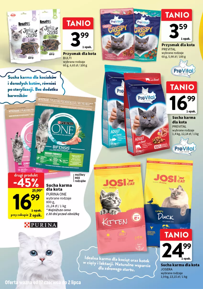 Gazetka promocyjna Intermarche - Z miłości do pupila - ważna 17.06 do 02.07.2025 - strona 8 - produkty: Koc, Przysmak dla kota, Pur, Purina, Sucha karma