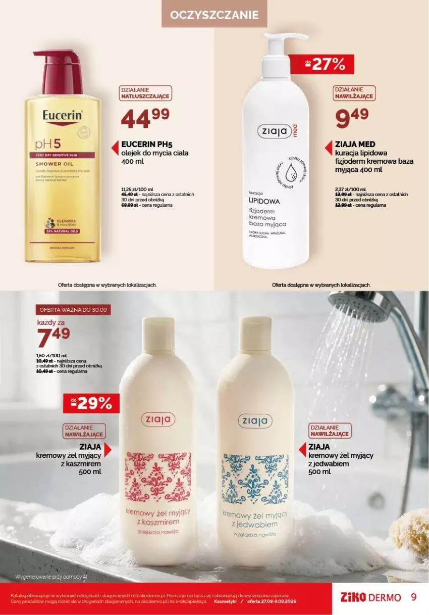 Gazetka promocyjna Ziko - Gazetka Ziko Dermo - ważna 27.08 do 09.09.2026 - strona 9 - produkty: Olej, Ziaja