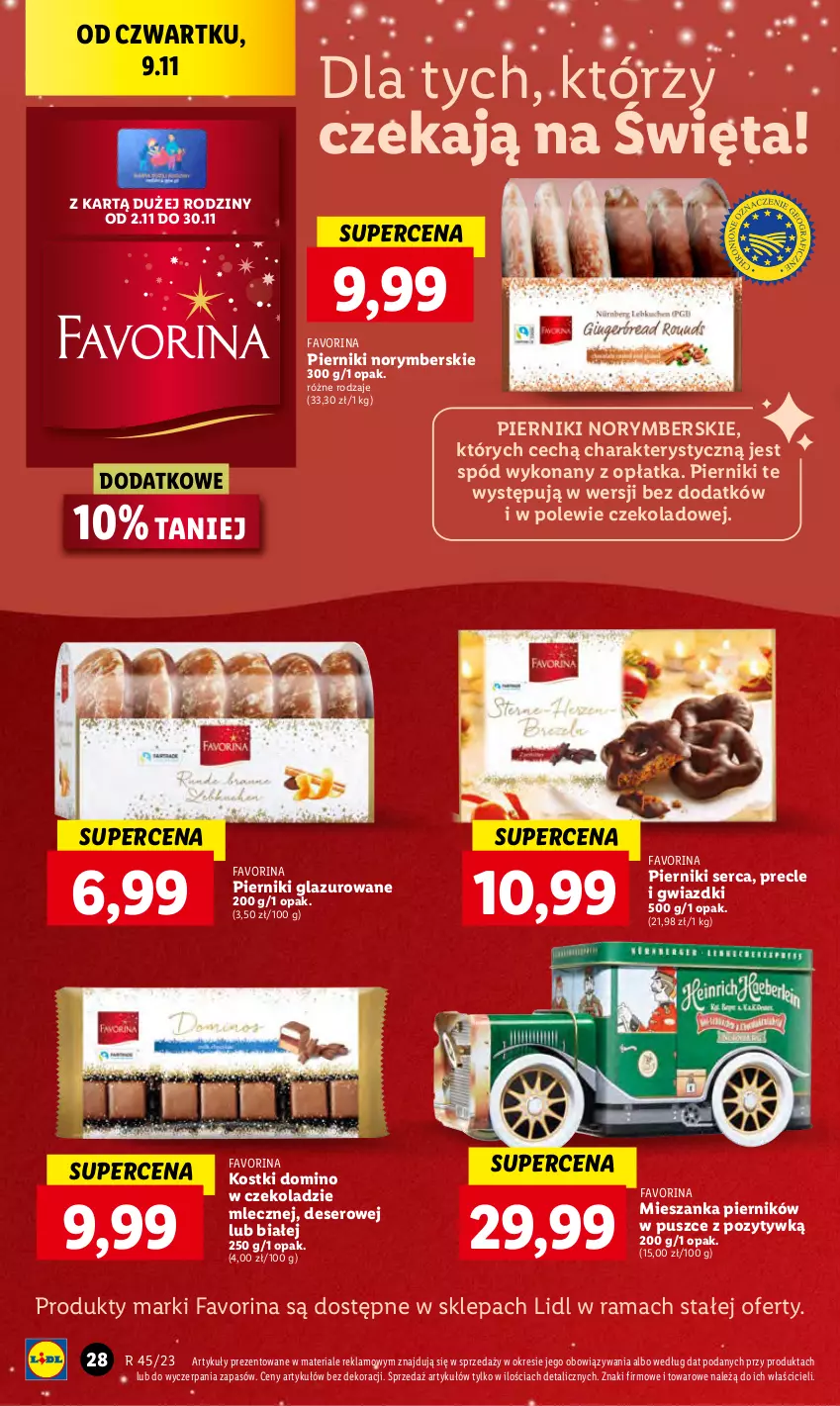 Gazetka promocyjna Lidl - GAZETKA - ważna 09.11 do 10.11.2023 - strona 44 - produkty: Deser, Fa, Lazur, Piernik, Precle, Rama, Ser