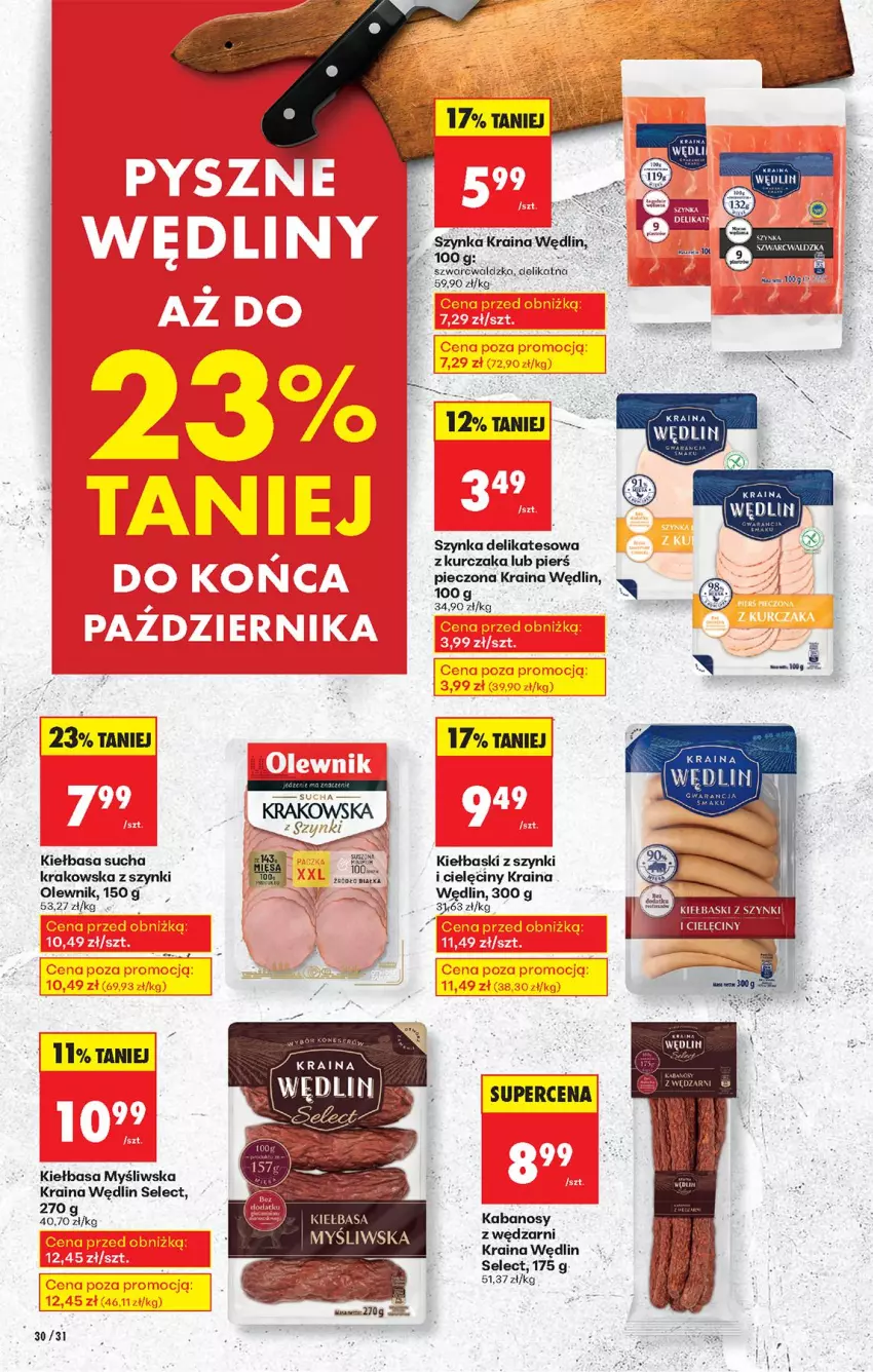 Gazetka promocyjna Biedronka - Od Poniedziałku - ważna 06.10 do 11.10.2025 - strona 36 - produkty: Kabanos, Kiełbasa, Kurczak, Olewnik, Piec, Szynka, Szynka delikatesowa