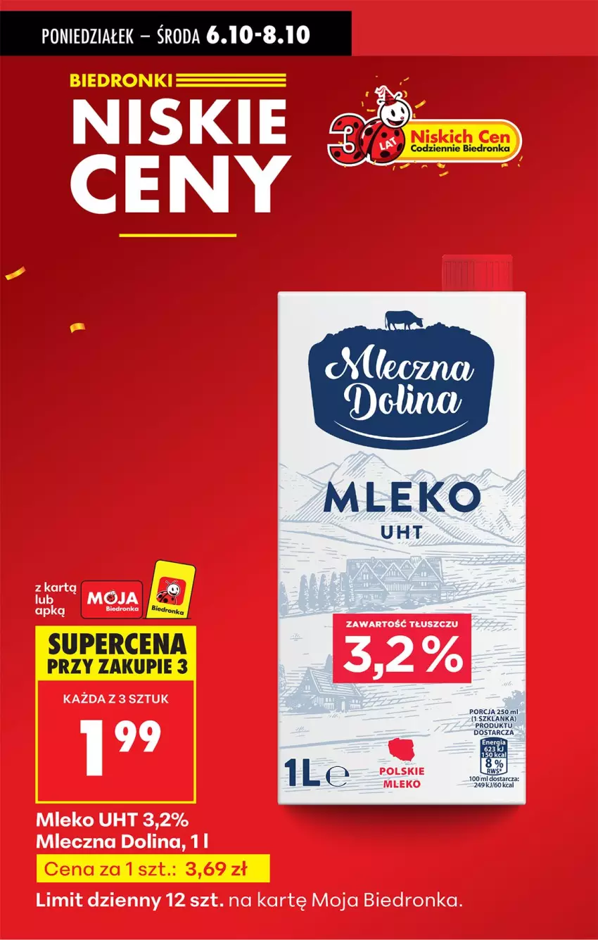 Gazetka promocyjna Biedronka - Od Poniedziałku - ważna 06.10 do 11.10.2025 - strona 5 - produkty: Mleko