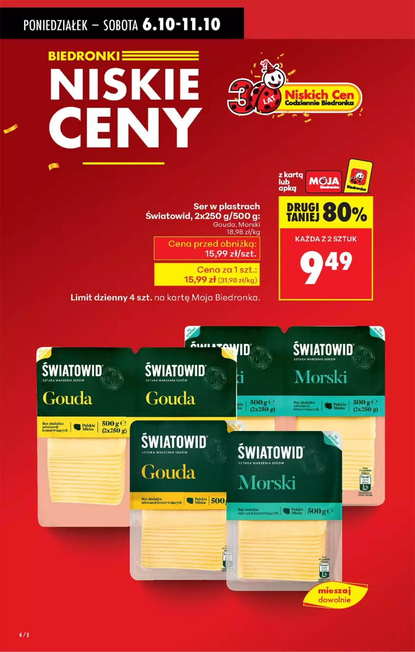 Gazetka promocyjna Biedronka - Od Poniedziałku - ważna 06.10 do 11.10.2025 - strona 6 - produkty: Gouda, Ser