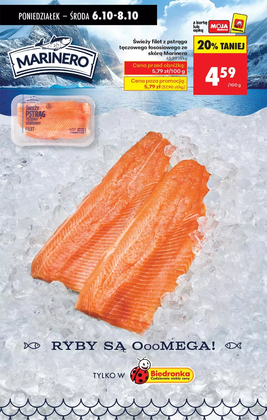 Gazetka promocyjna Biedronka - Od Poniedziałku - ważna 06.10 do 11.10.2025 - strona 80 - produkty: Filet z pstrąga, LG, Por, Pstrąg, Pstrąg tęczowy, Sos