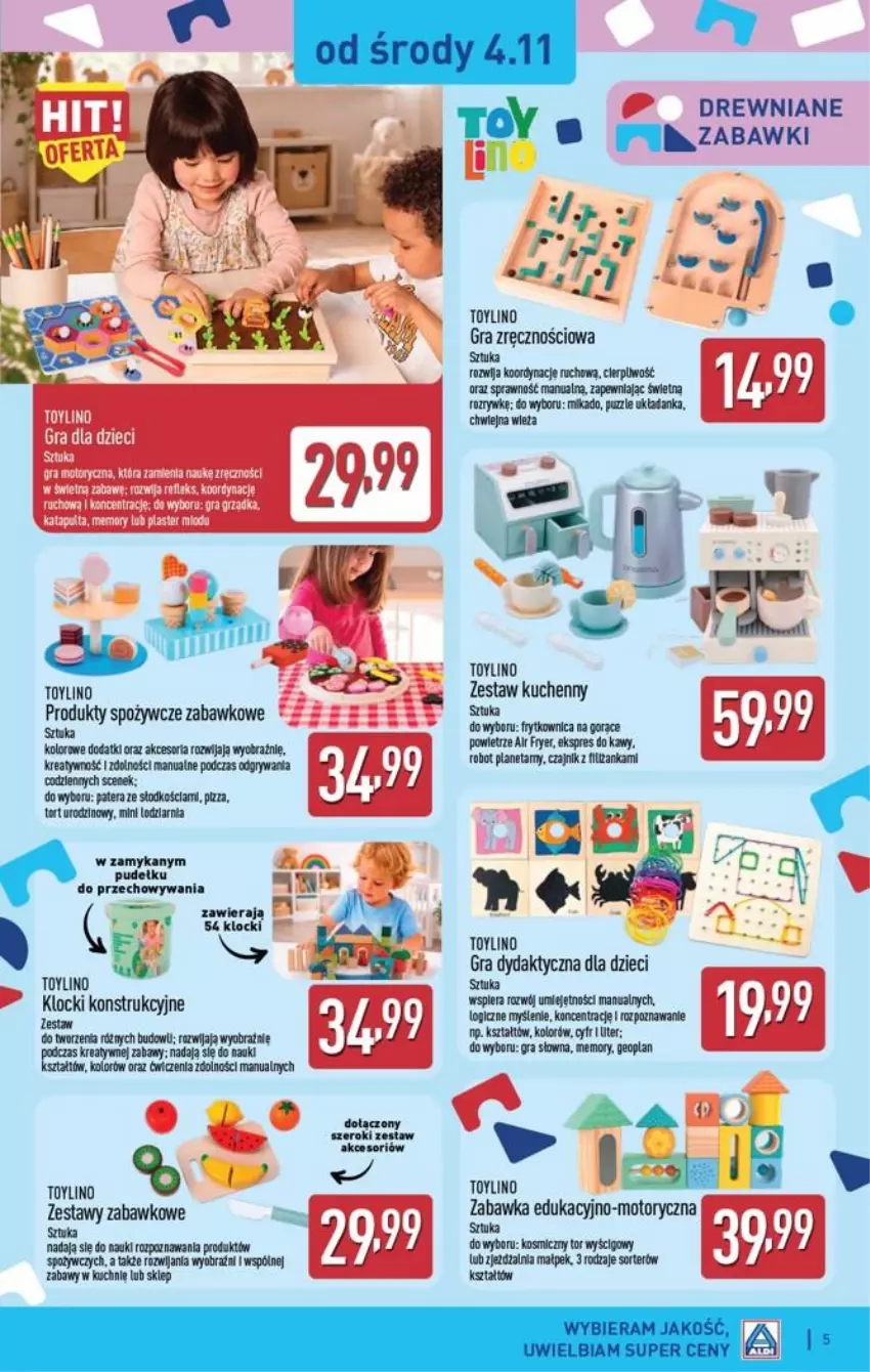 Gazetka promocyjna Aldi - Przygotuj się na kolejny tydzień - ważna 04.11 do 07.11.2026 - strona 5 - produkty: Czajnik, Dzieci, Gra, Gry, Klocki, Puzzle, Zabawka