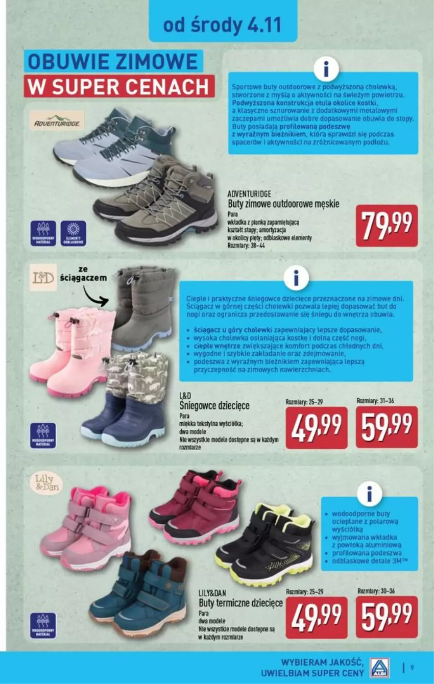 Gazetka promocyjna Aldi - Przygotuj się na kolejny tydzień - ważna 04.11 do 07.11.2026 - strona 9 - produkty: Acer, Bieżnik, Buty, Buty zimowe, Dzieci, Gra, Obuwie, Por, Sok, Sport, Top
