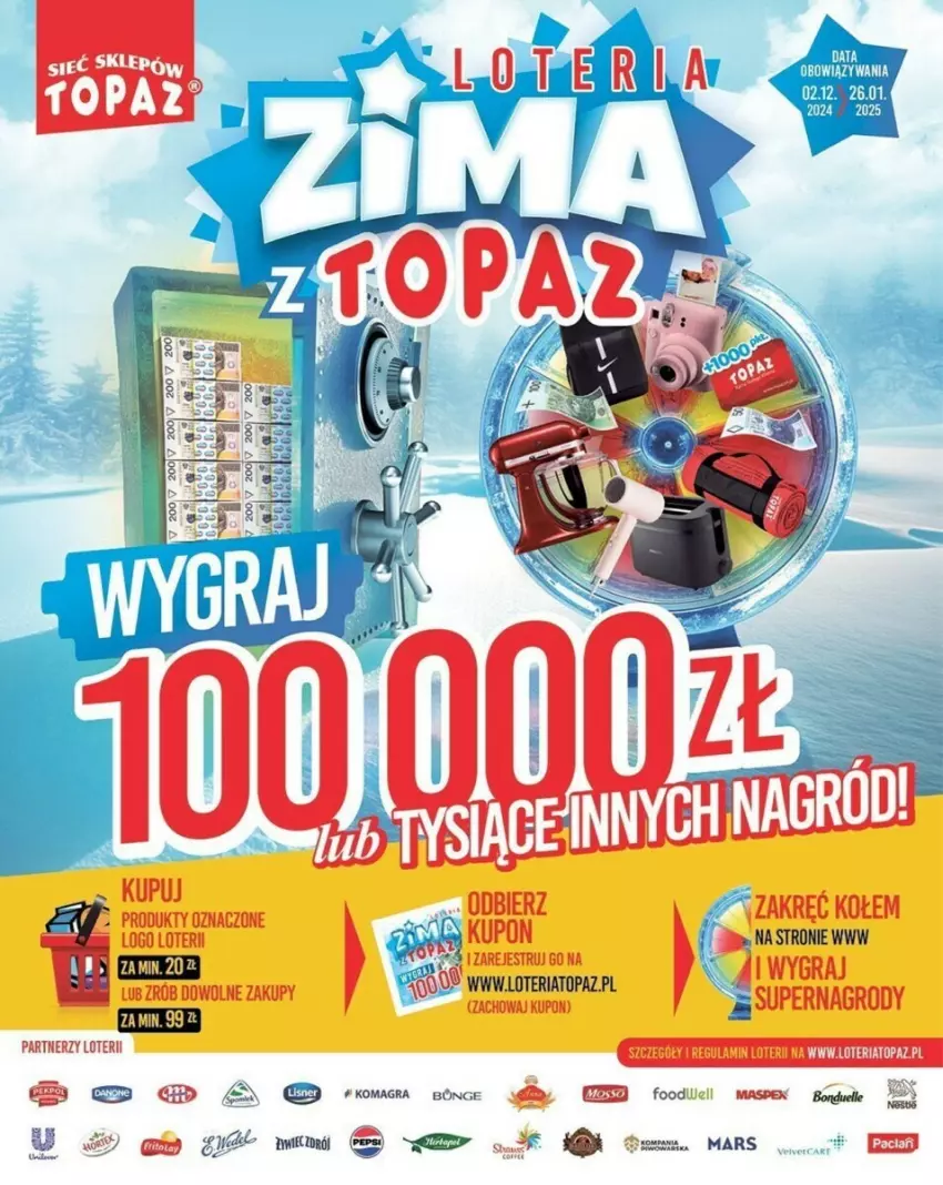 Gazetka promocyjna Topaz - ważna 19.12 do 24.12.2024 - strona 12 - produkty: Bonduelle, Fa, Gra, Mars, Top