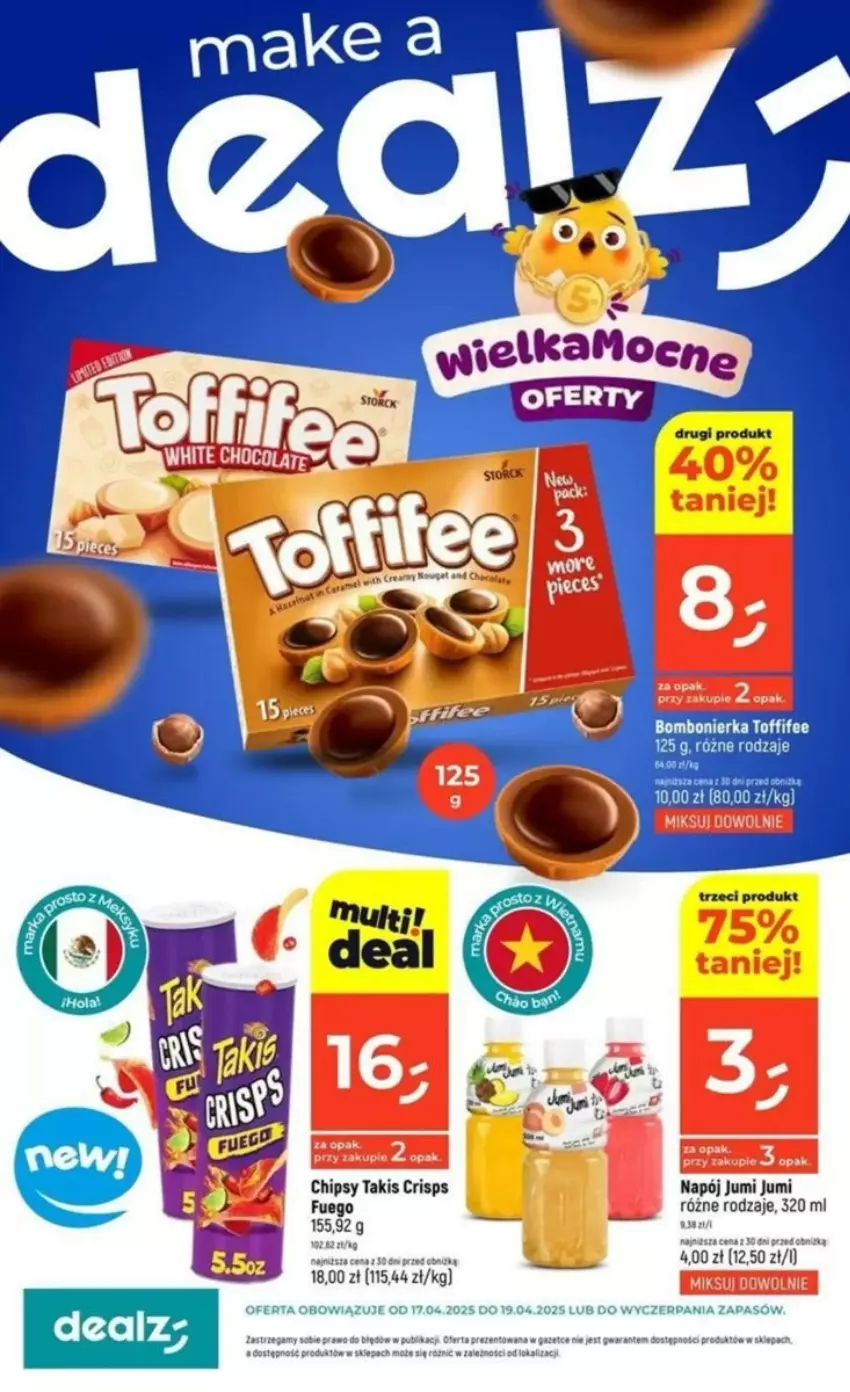 Gazetka promocyjna Dealz - ważna 17.04 do 19.04.2025 - strona 1 - produkty: Chipsy, Napój, Por