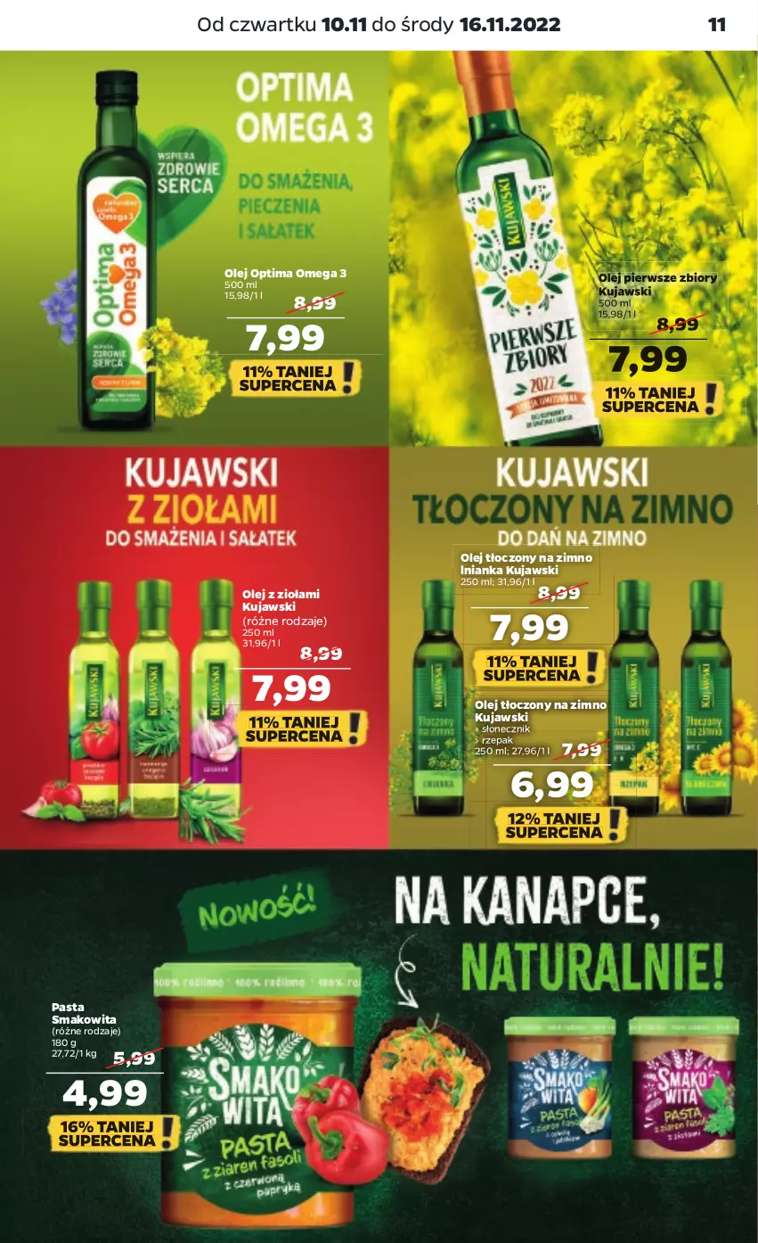 Gazetka promocyjna Netto - Artykuły spożywcze - ważna 10.11 do 16.11.2022 - strona 11 - produkty: Kujawski, Olej, Optima, Smakowita