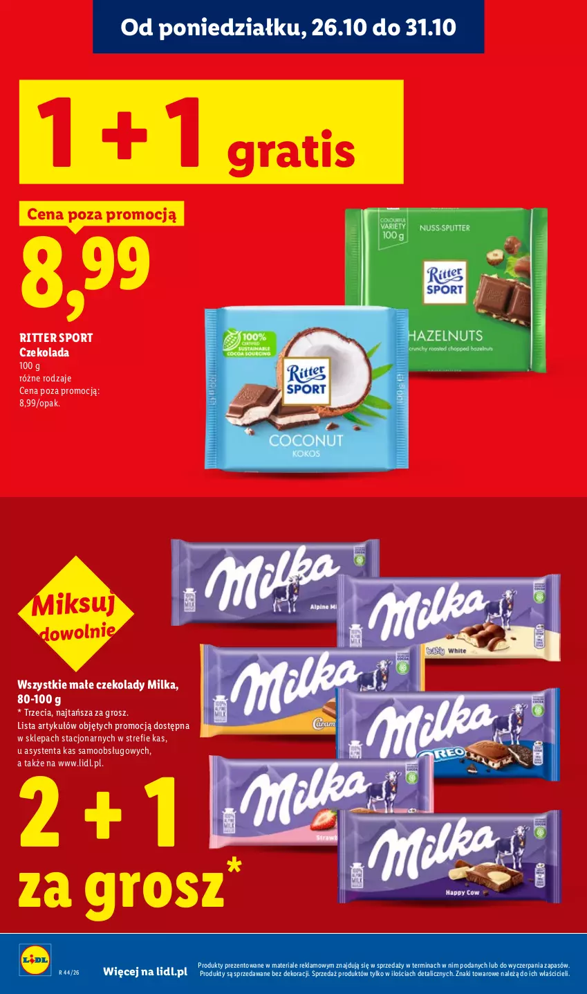 Gazetka promocyjna Lidl - Gazetka - ważna 26.10 do 28.10.2026 - strona 14 - produkty: Czekolada, Gra, Milka, Por, Ritter Sport, Sport