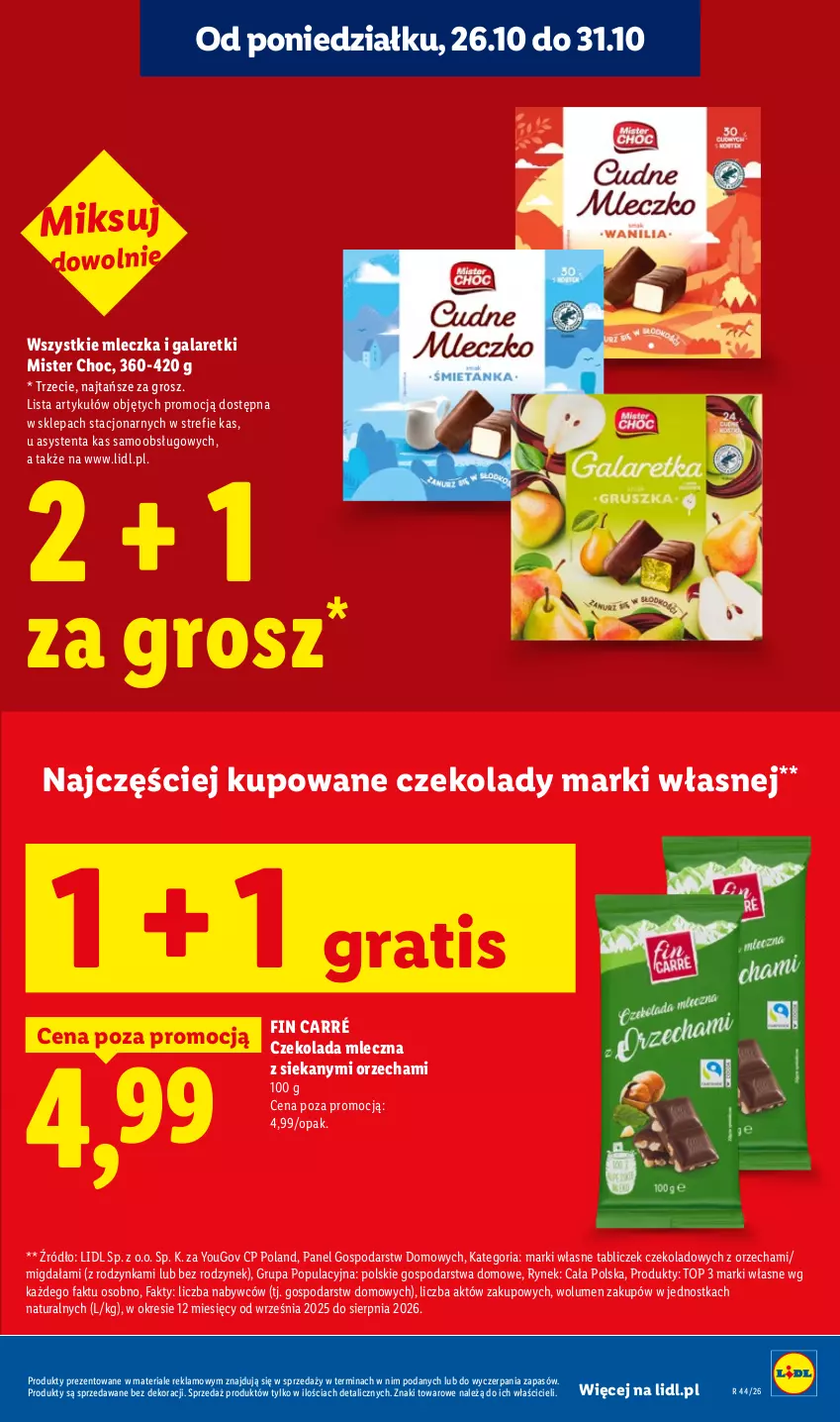 Gazetka promocyjna Lidl - Gazetka - ważna 26.10 do 28.10.2026 - strona 15 - produkty: Czekolada, Czekolada mleczna, Fa, Gala, Galaretki, Gra, Top