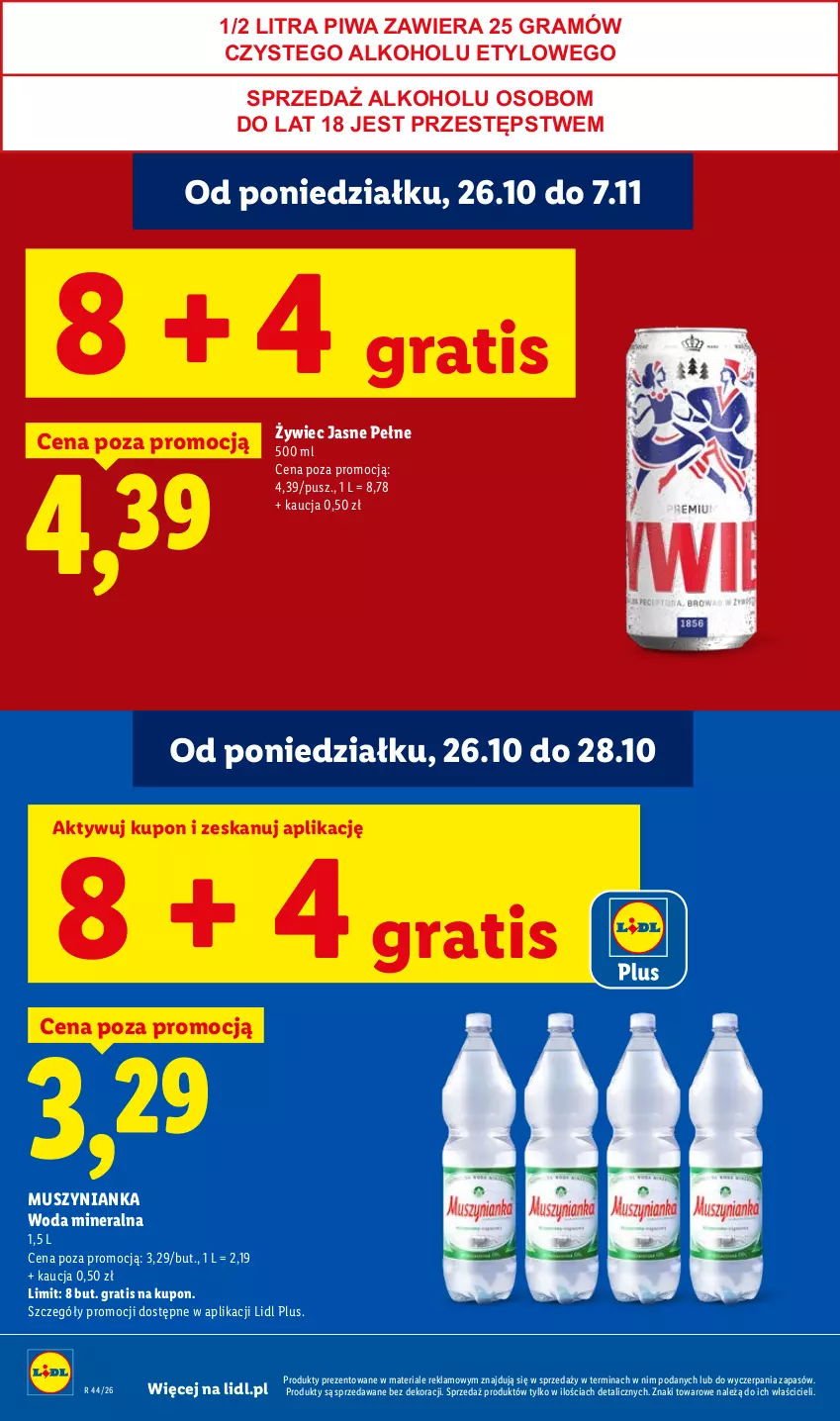 Gazetka promocyjna Lidl - Gazetka - ważna 26.10 do 28.10.2026 - strona 18 - produkty: Gra, Mus, Muszynianka, Piwa, Woda, Woda mineralna