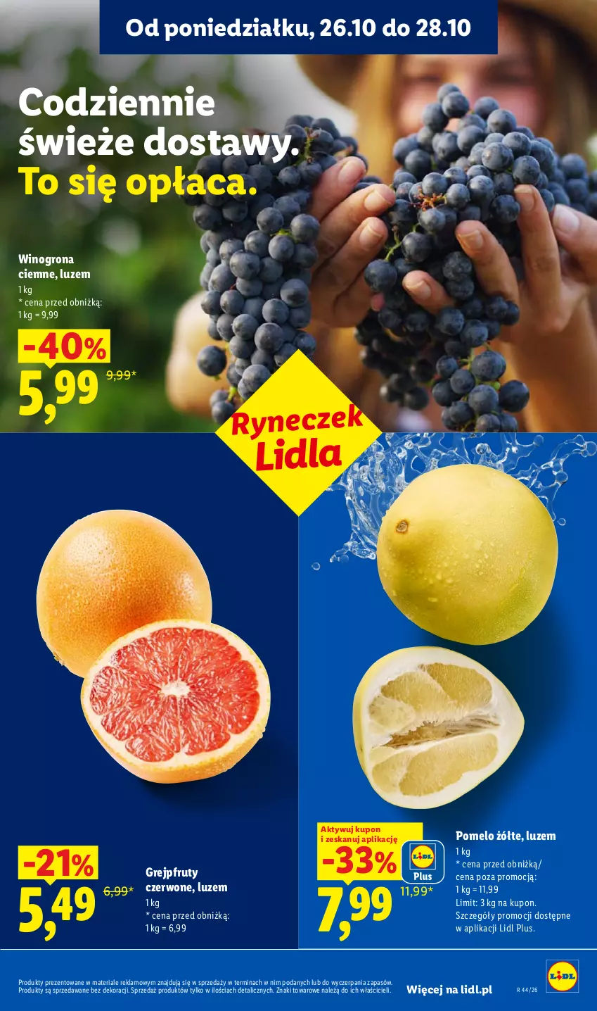 Gazetka promocyjna Lidl - Gazetka - ważna 26.10 do 28.10.2026 - strona 41 - produkty: Grejpfrut, Pomelo, Wino, Winogrona