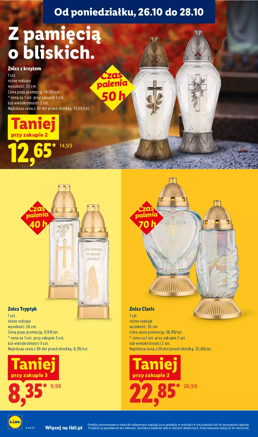 Gazetka promocyjna Lidl - Gazetka - ważna 26.10 do 28.10.2026 - strona 46 - produkty: Sok, Znicz