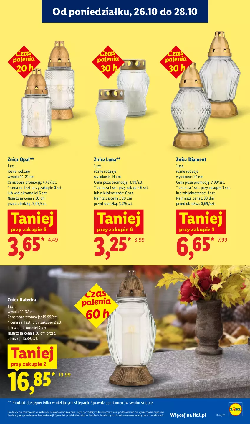 Gazetka promocyjna Lidl - Gazetka - ważna 26.10 do 28.10.2026 - strona 47 - produkty: Sok, Znicz