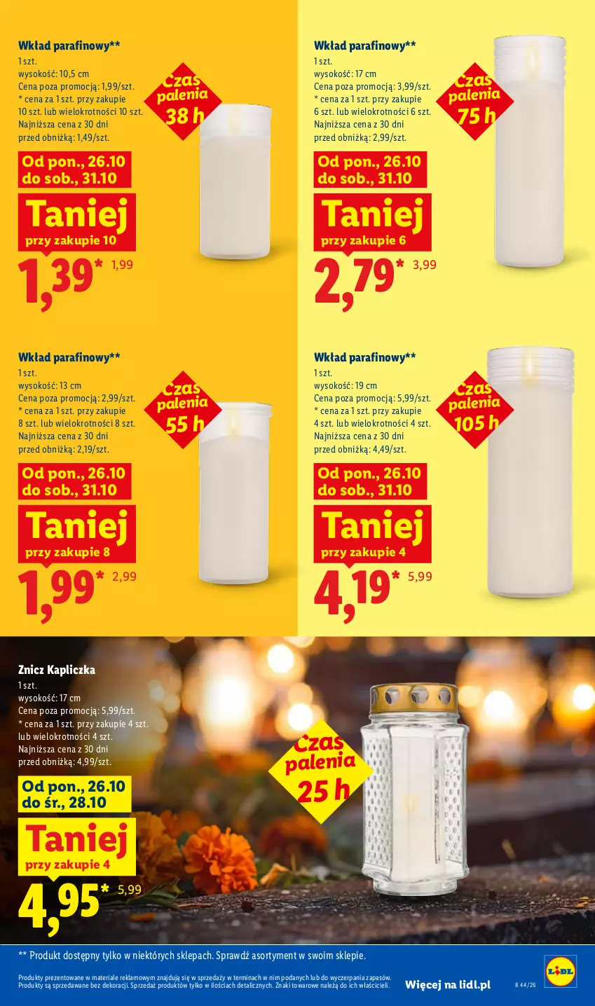 Gazetka promocyjna Lidl - Gazetka - ważna 26.10 do 28.10.2026 - strona 49 - produkty: Sok, Znicz