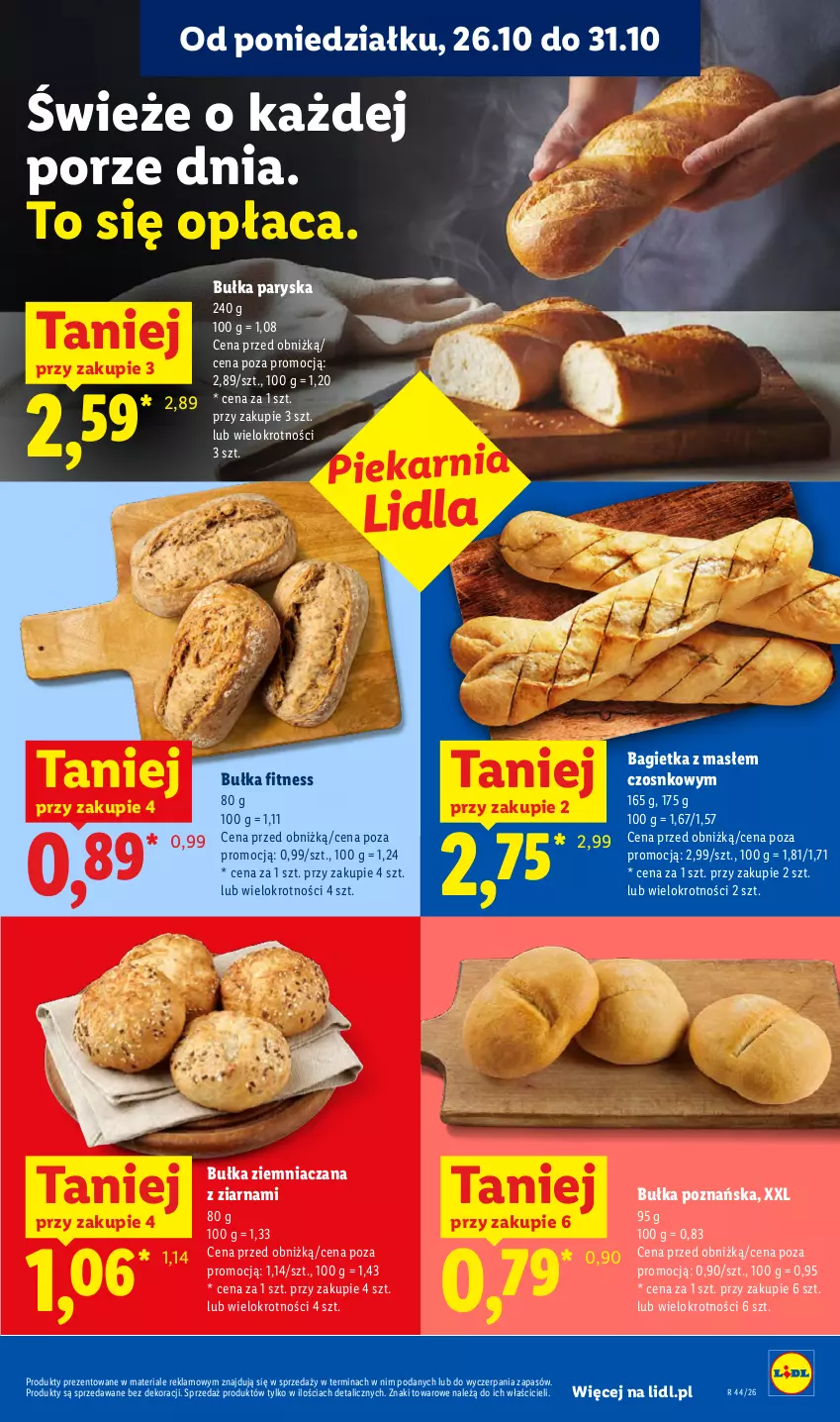 Gazetka promocyjna Lidl - Gazetka - ważna 26.10 do 28.10.2026 - strona 51 - produkty: Bagietka, Bułka, Bułka fitness, Por
