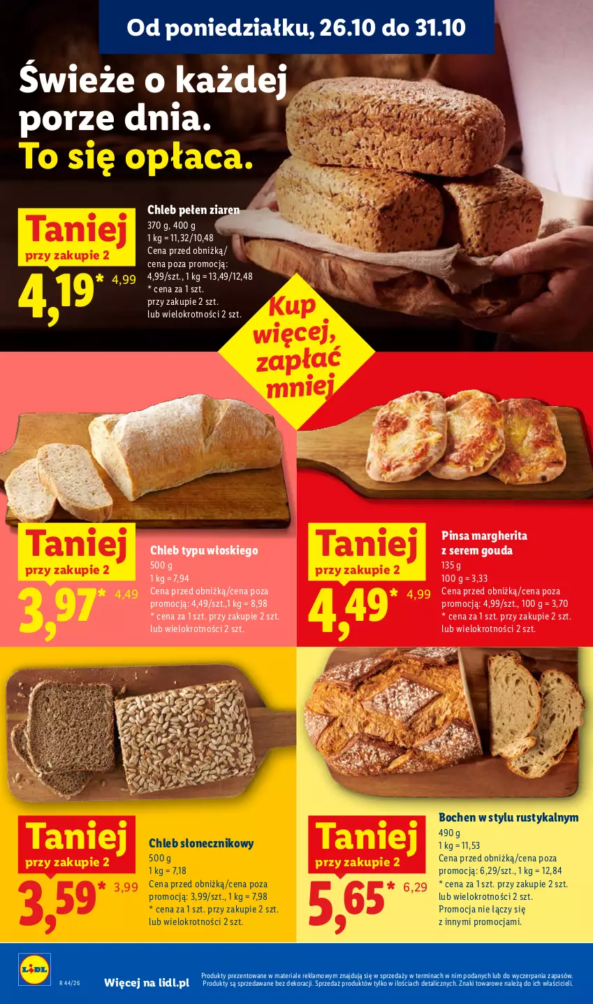 Gazetka promocyjna Lidl - Gazetka - ważna 26.10 do 28.10.2026 - strona 52 - produkty: Chleb, Chleb typu włoskiego, Gouda, Por, Rust, Ser