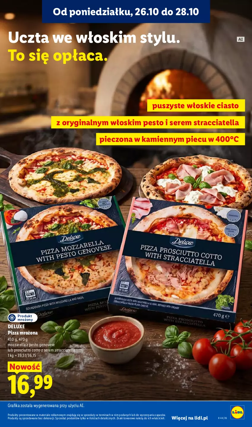 Gazetka promocyjna Lidl - Gazetka - ważna 26.10 do 28.10.2026 - strona 63 - produkty: Gin, Gra, Grafika, Mozzarella, Pesto, Piec, Pizza, Prosciutto, Ser