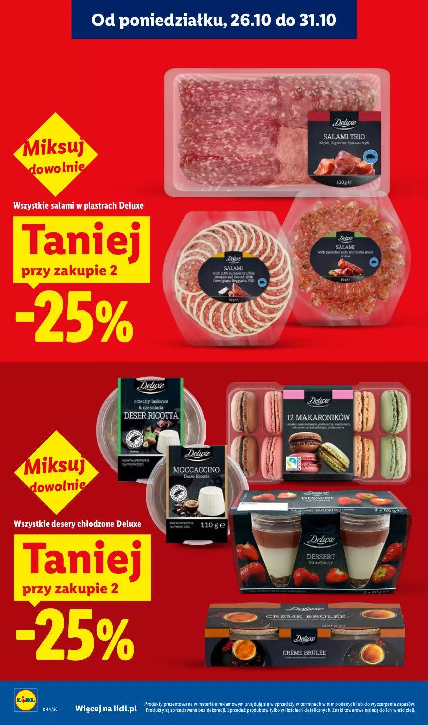 Gazetka promocyjna Lidl - Gazetka - ważna 26.10 do 28.10.2026 - strona 8 - produkty: Deser, Salami, Ser