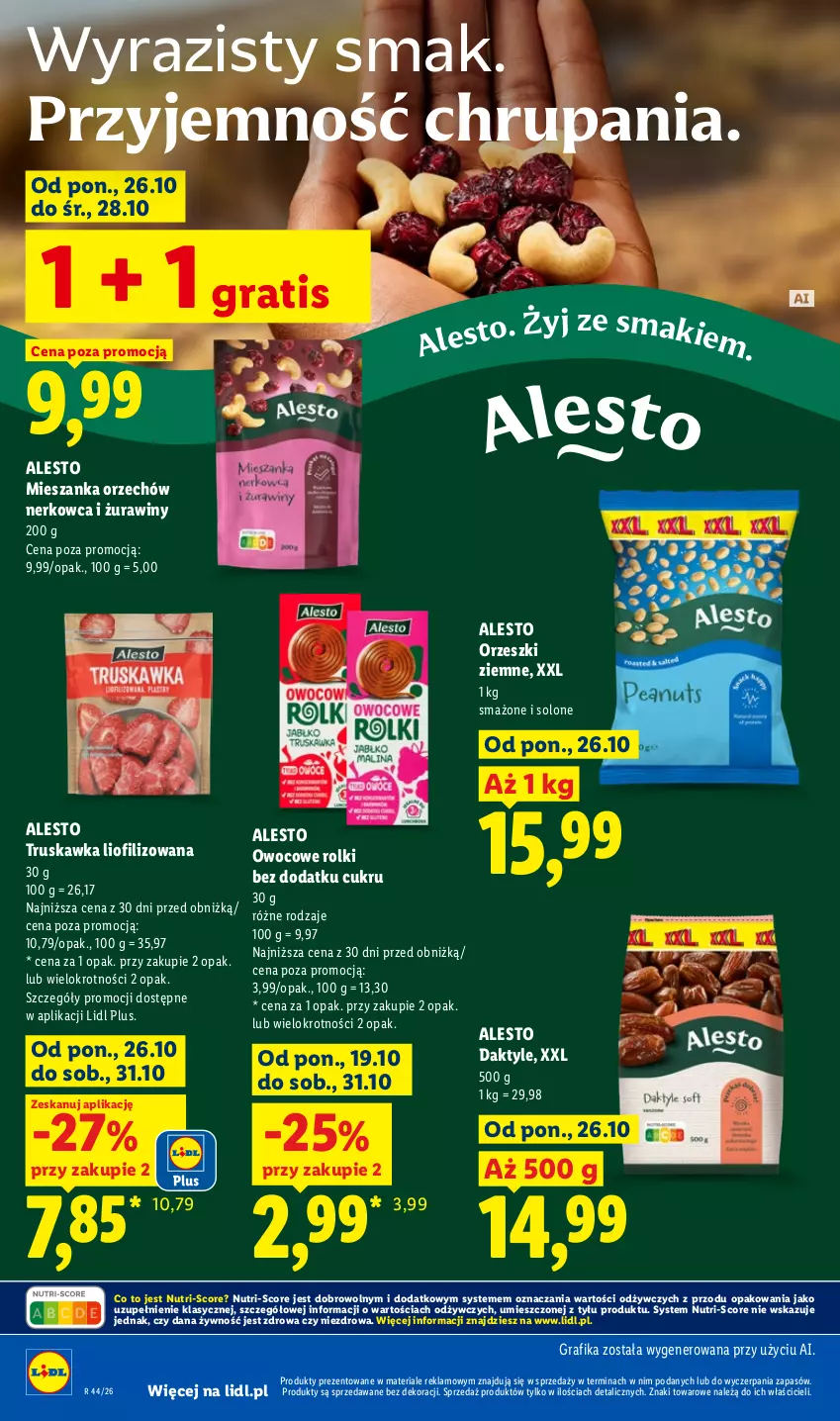 Gazetka promocyjna Lidl - Gazetka - ważna 26.10 do 28.10.2026 - strona 82 - produkty: Daktyle, Gra, Grafika, Orzeszki, Orzeszki ziemne, Rolki