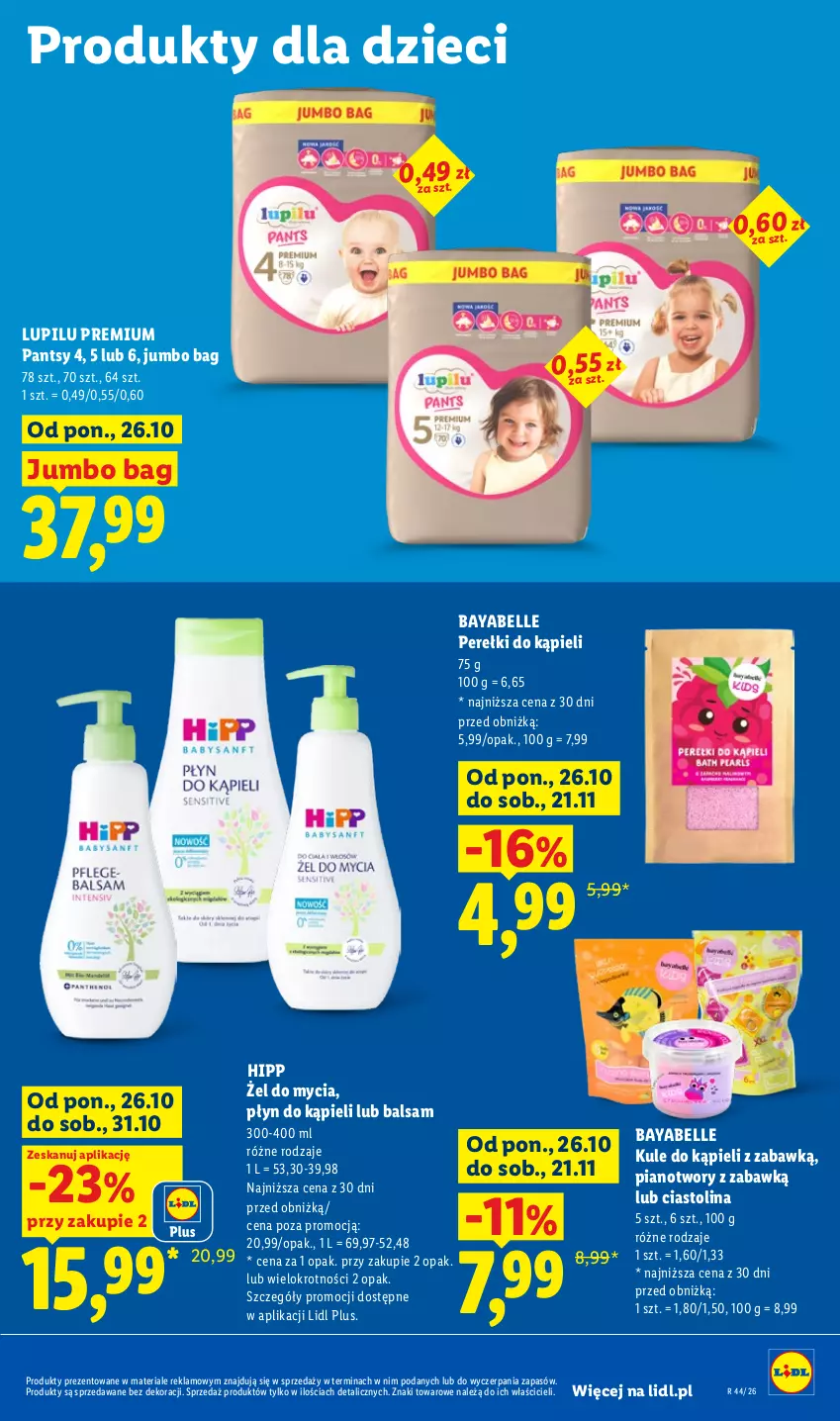 Gazetka promocyjna Lidl - Gazetka - ważna 26.10 do 28.10.2026 - strona 93 - produkty: Bell, Dzieci, HiPP, O Bag, Płyn do kąpieli