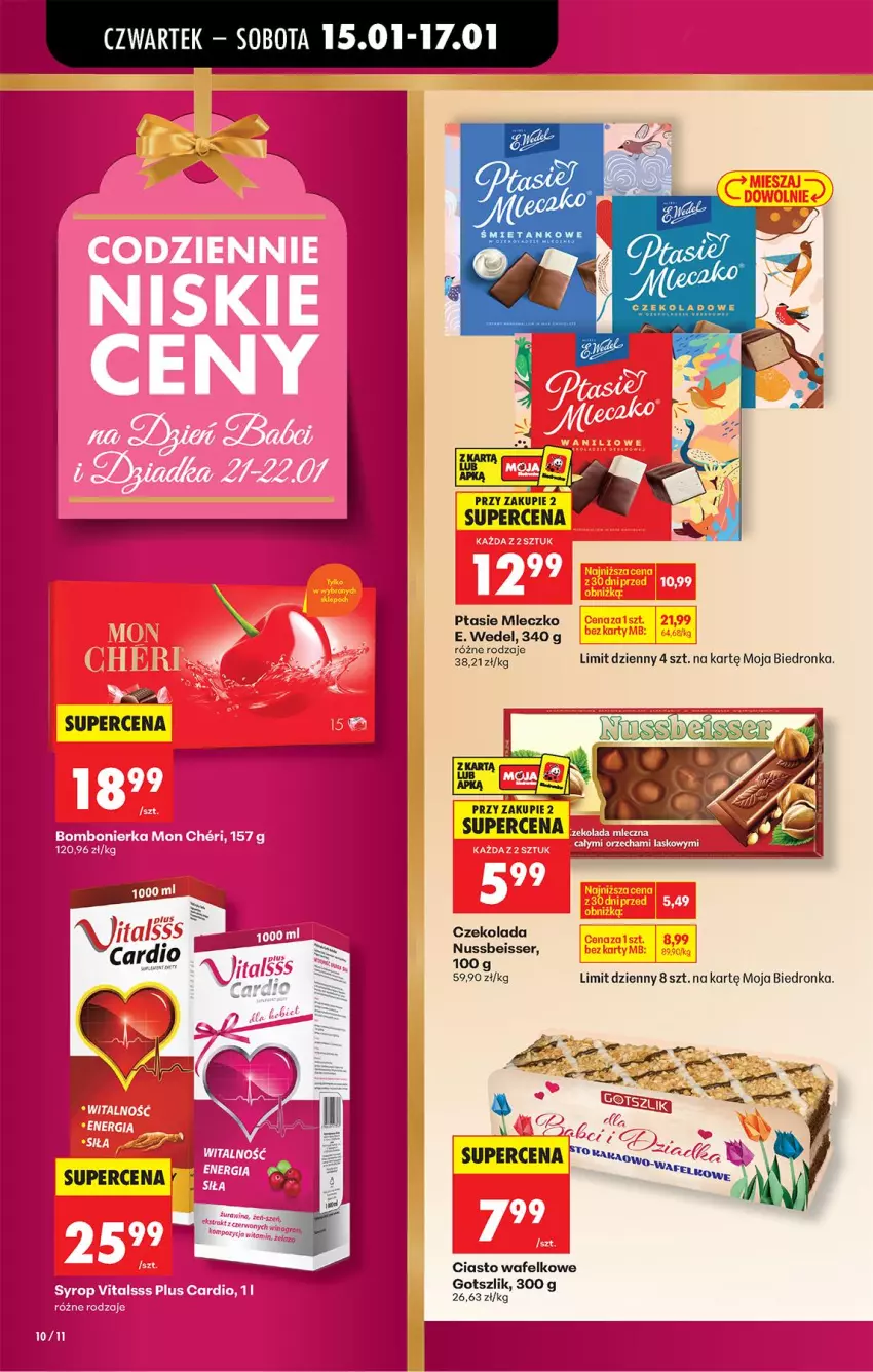 Gazetka promocyjna Biedronka - Gazetka - ważna 15.01 do 22.01.2026 - strona 12 - produkty: Czekolada, E. Wedel, Fa, Mleczko, Ptasie mleczko, Ser
