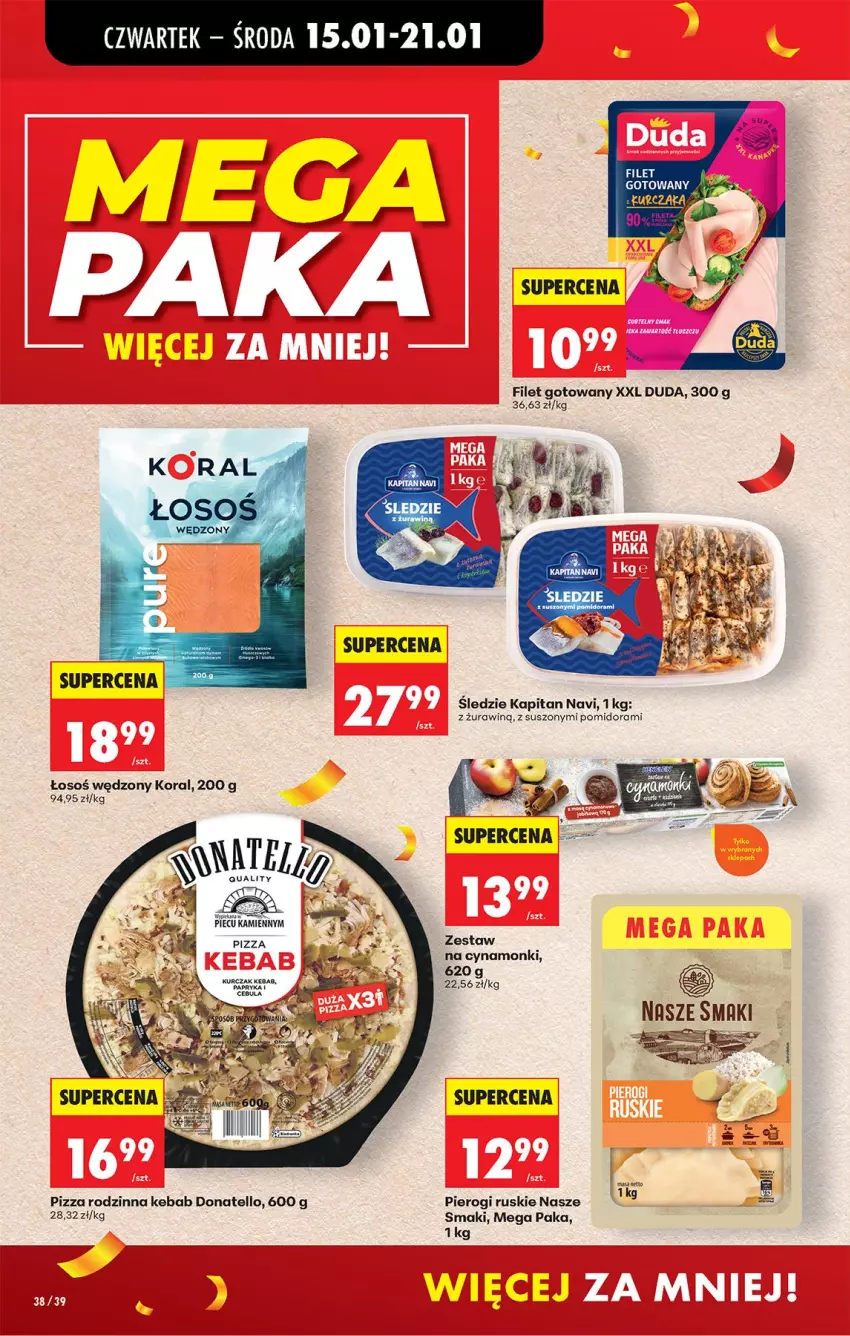 Gazetka promocyjna Biedronka - Gazetka - ważna 15.01 do 22.01.2026 - strona 46 - produkty: Duda, Fa, Kebab, Kurczak, Piec, Pierogi, Pizza
