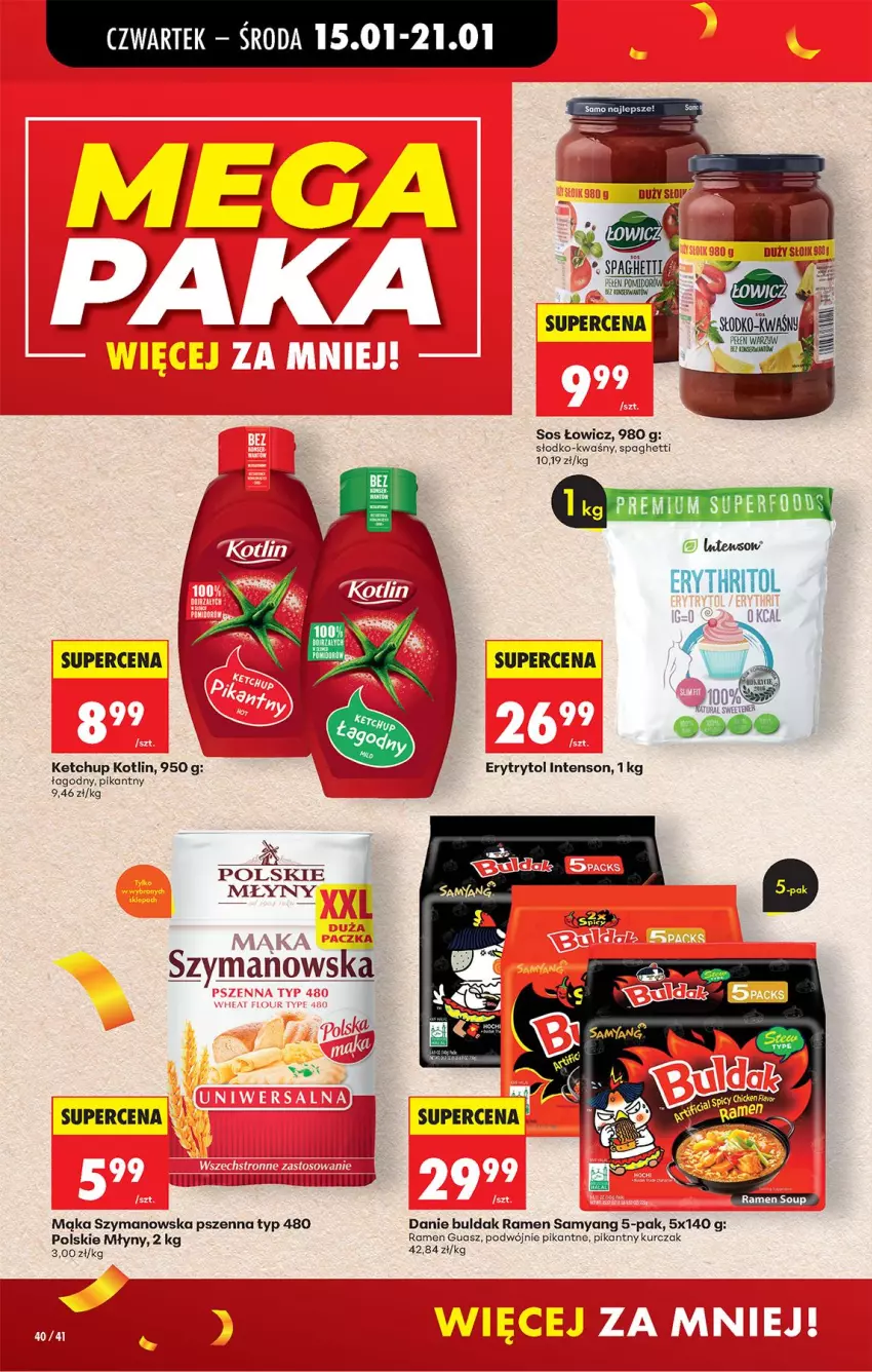 Gazetka promocyjna Biedronka - Gazetka - ważna 15.01 do 22.01.2026 - strona 48 - produkty: Ketchup, Kotlin, Kurczak, Mąka, Polskie Młyny, Sos, Spaghetti