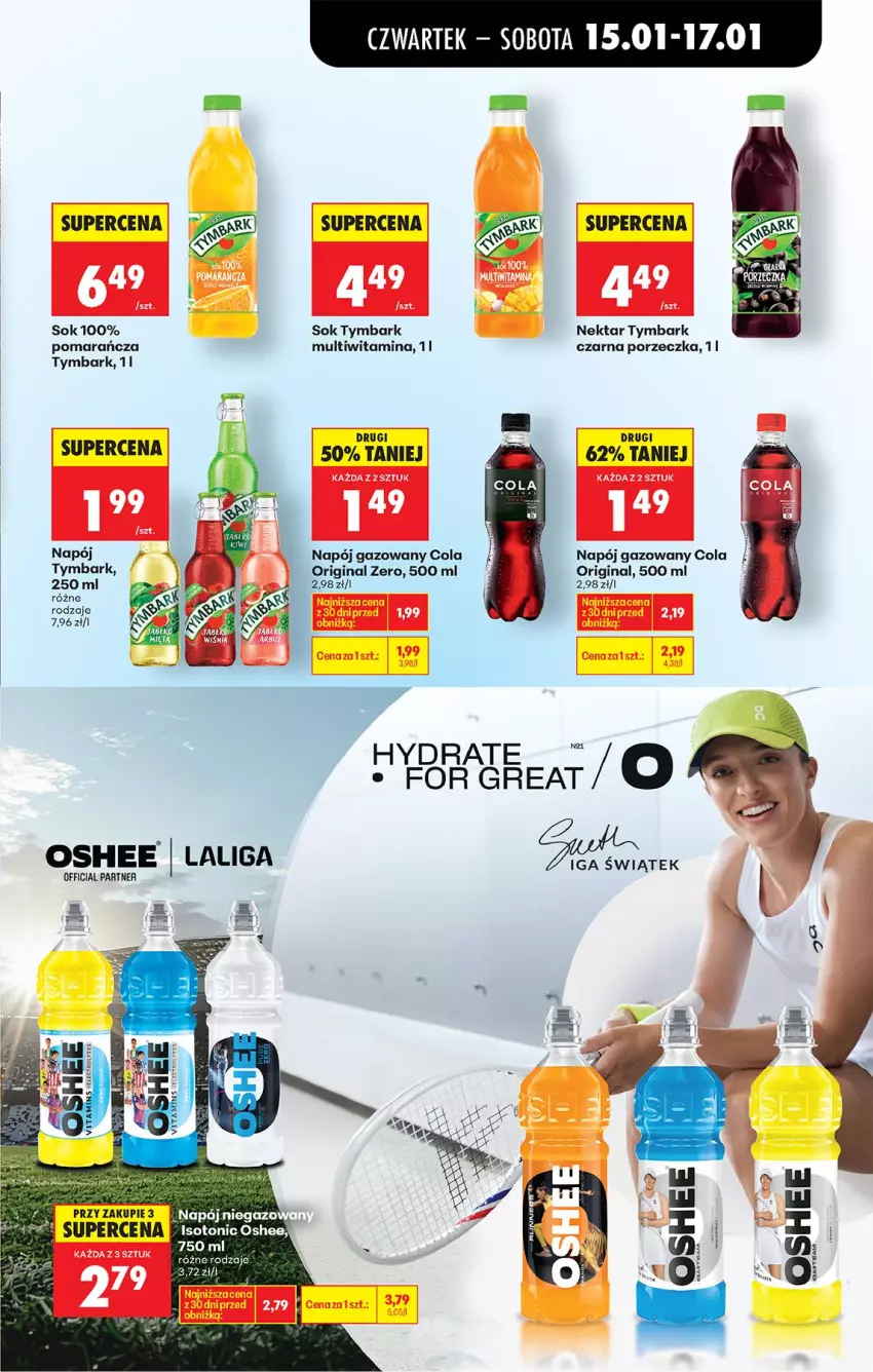 Gazetka promocyjna Biedronka - Gazetka - ważna 15.01 do 22.01.2026 - strona 55 - produkty: Gin, Napój, Napój gazowany, Nektar, Oshee, Por, Sok, Tymbark