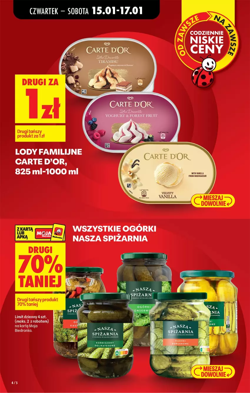 Gazetka promocyjna Biedronka - Gazetka - ważna 15.01 do 22.01.2026 - strona 6 - produkty: Carte d'Or, Fa, Lody