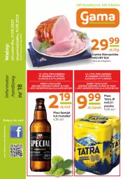 Gazetka promocyjna Gama - Gazetka Gama - Gazetka - ważna od 31.08 do 31.08.2024 - strona 1 - produkty: Piwa, Piwo, Piec, Gra, O nas, Tatra, Szynka, Fa