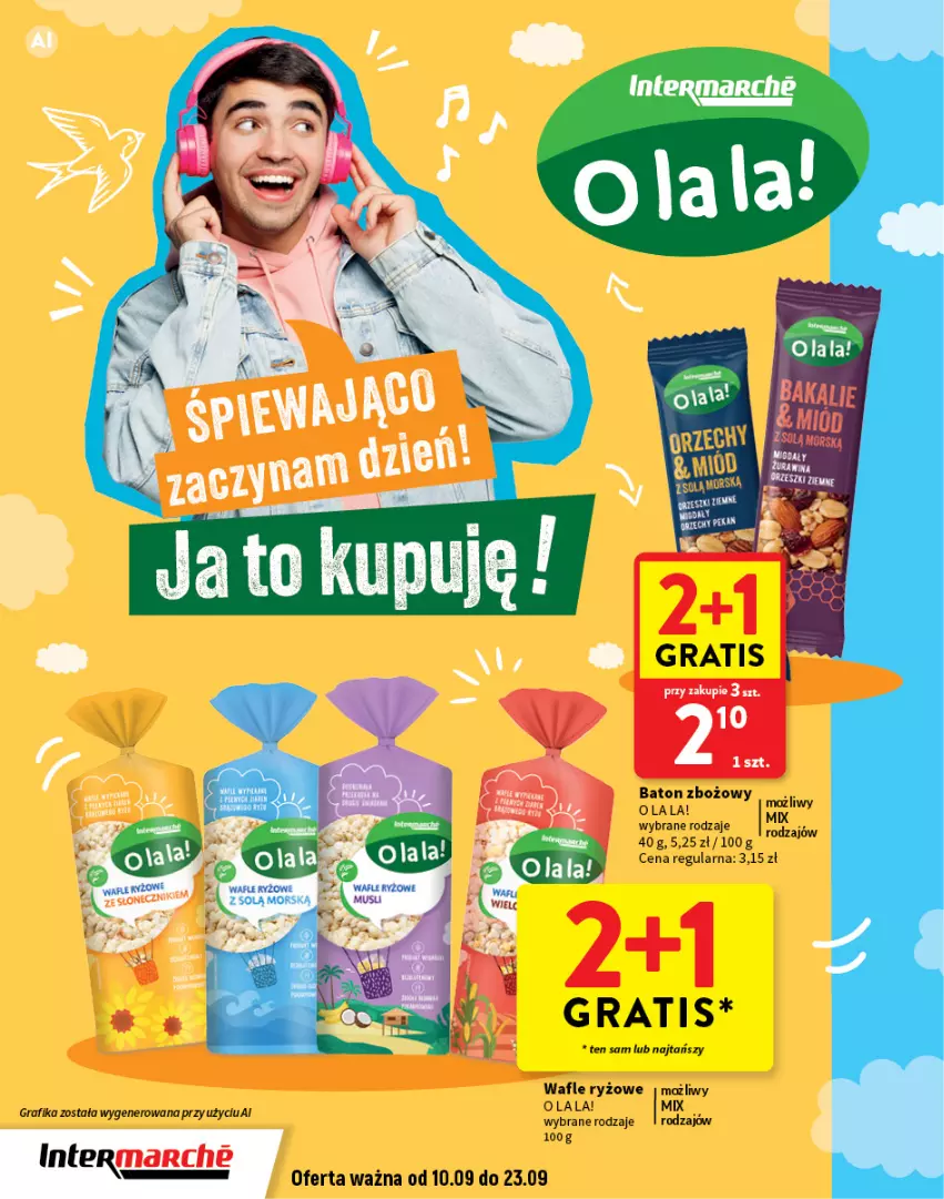 Gazetka promocyjna Intermarche - Katalog O la la - ważna 10.09 do 23.09.2026 - strona 2 - produkty: Baton, Gra, Grafika, Migdały, Orzeszki, Orzeszki ziemne, Ryż, Wafle