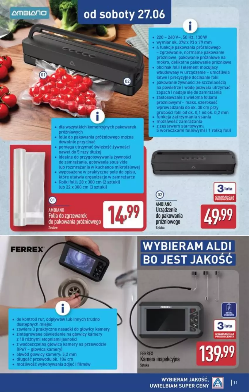 Gazetka promocyjna Aldi - Ostatnie sztuki w wybranych sklepach - ważna 24.06 do 27.06.2026 - strona 11 - produkty: Fa, Kamery, Rolki, Top