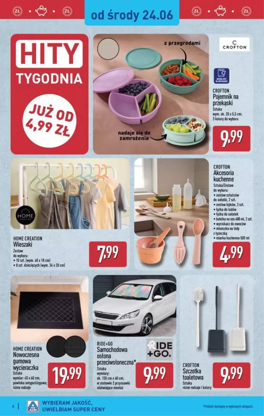 Gazetka promocyjna Aldi - Ostatnie sztuki w wybranych sklepach - ważna 24.06 do 27.06.2026 - strona 6 - produkty: Body, Miarka, Miseczka, Pojemnik, Sałat, Sos, Wieszak