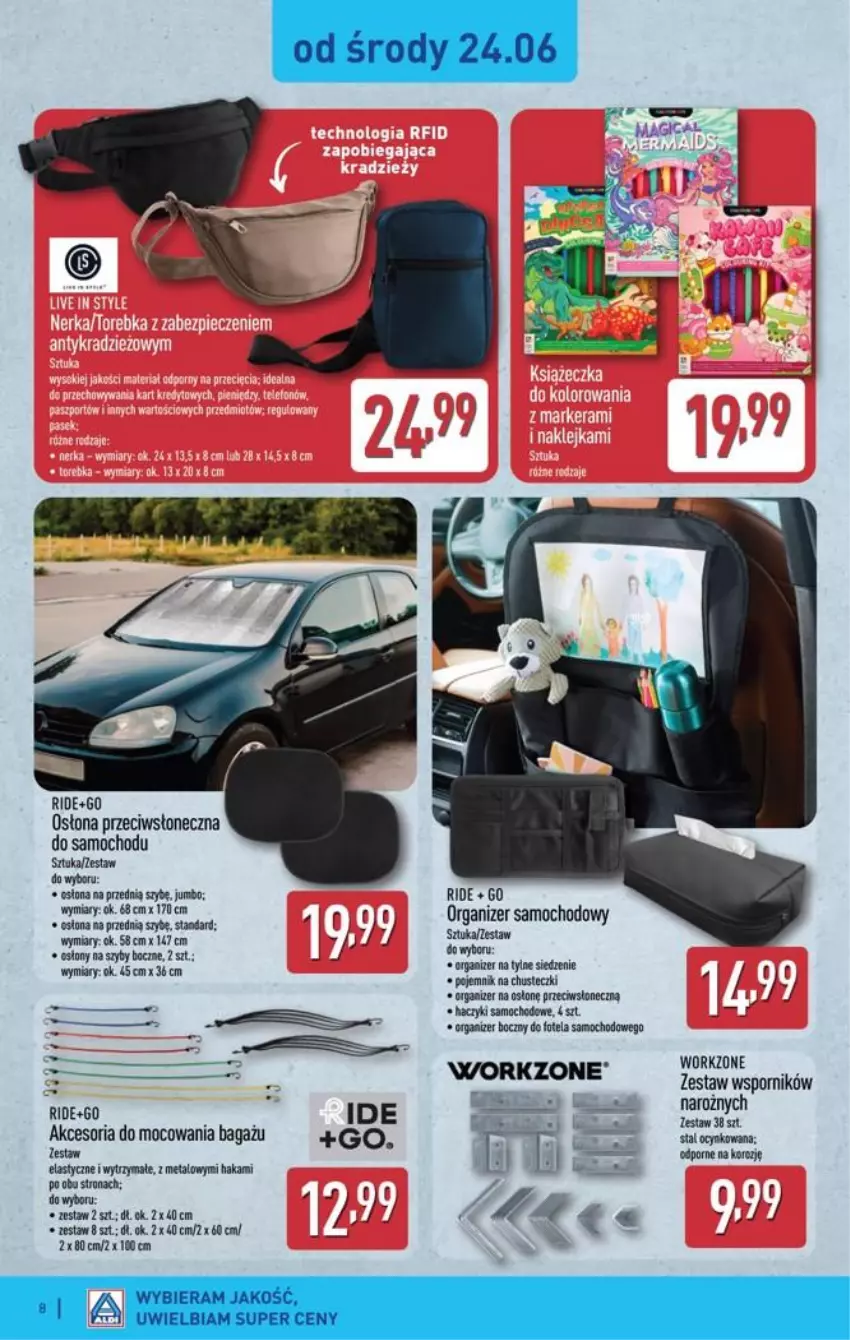 Gazetka promocyjna Aldi - Ostatnie sztuki w wybranych sklepach - ważna 24.06 do 27.06.2026 - strona 8 - produkty: Chusteczki, Cynk, Fa, Fotel, Haczyk, Organizer, Pojemnik, Por