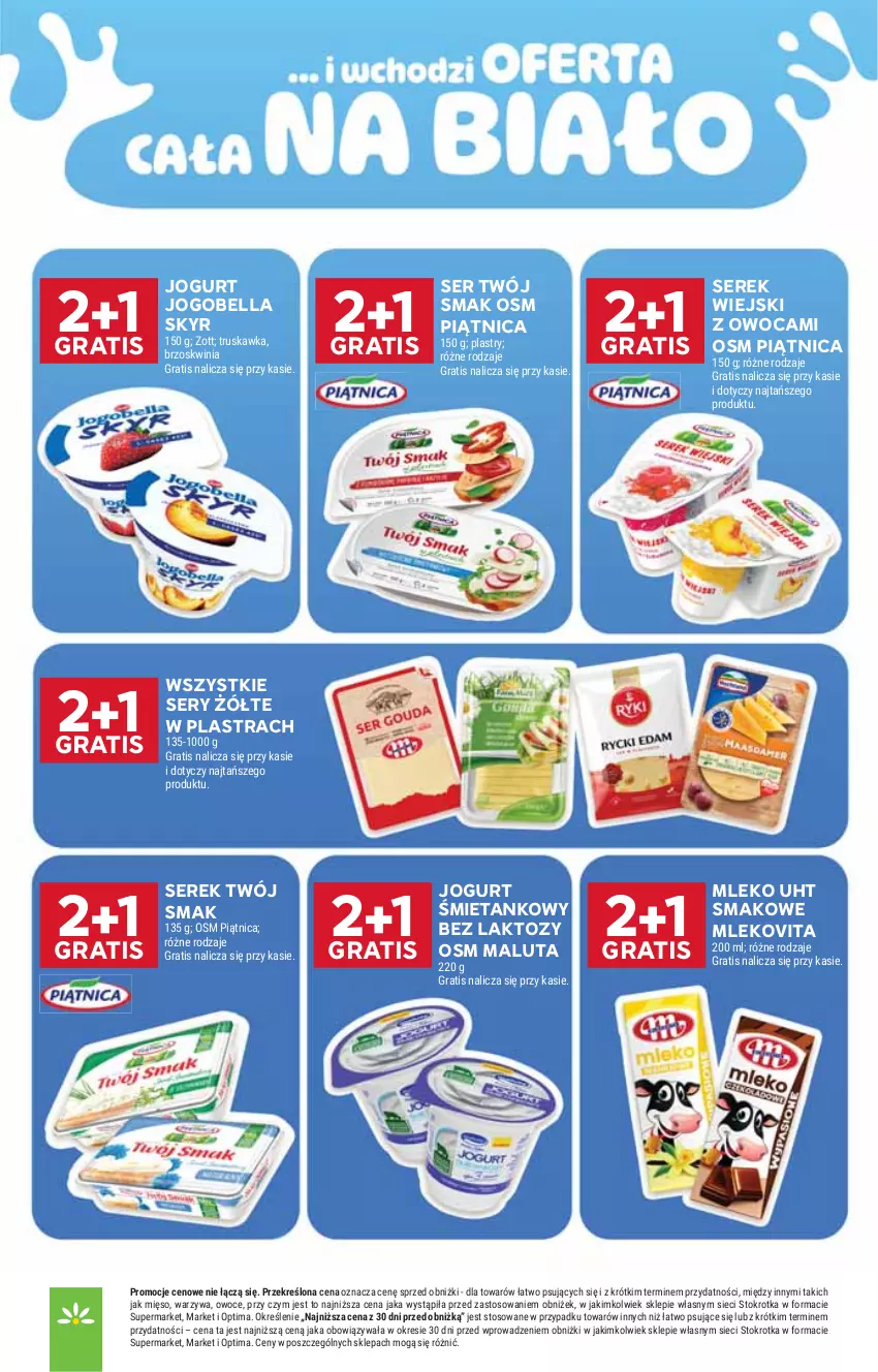 Gazetka promocyjna Stokrotka - Supermarket - ważna 29.10 do 04.11.2026 - strona 13 - produkty: Bell, Bella, Gra, Jogobella, Jogurt, Mięso, Mleko, Mlekovita, Optima, Owoce, Piątnica, Ser, Serek, Serek wiejski, Twój Smak, Warzywa, Zott