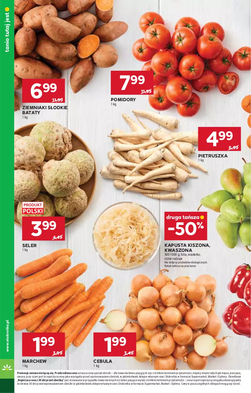Gazetka promocyjna Stokrotka - Supermarket - ważna 29.10 do 04.11.2026 - strona 15 - produkty: Cebula, Mięso, Optima, Owoce, Pietruszka, Pomidory, Warzywa, Ziemniaki