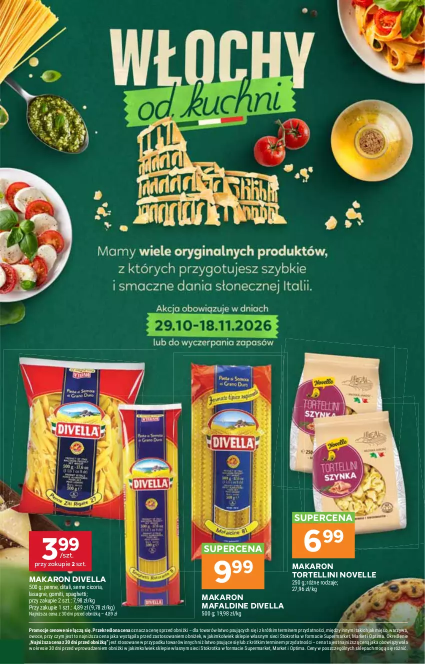Gazetka promocyjna Stokrotka - Supermarket - ważna 29.10 do 04.11.2026 - strona 37 - produkty: Fa, Lasagne, Makaron, Mięso, Optima, Owoce, Penne, Spaghetti, Warzywa