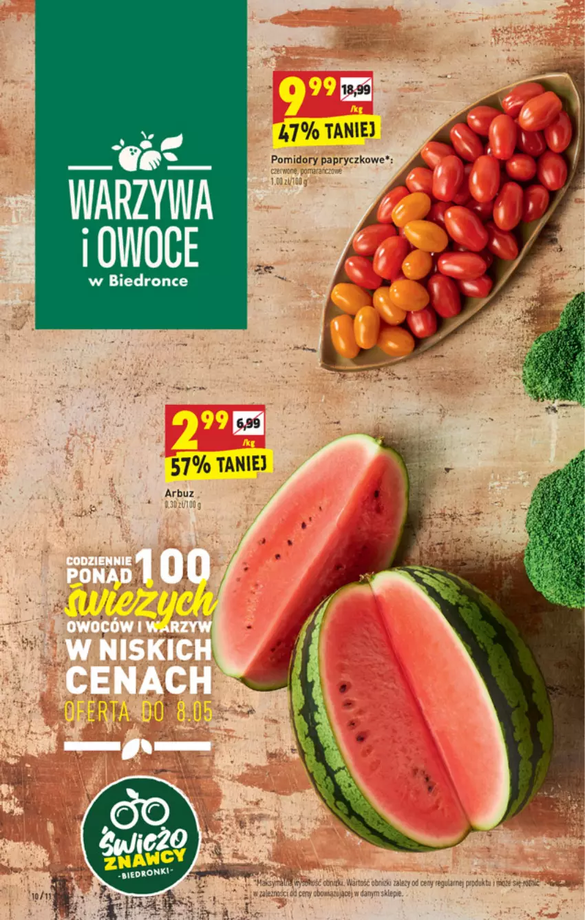 Gazetka promocyjna Biedronka - W tym tygodniu PN - ważna 06.05 do 12.05.2021 - strona 10 - produkty: Arbuz, Owoce, Warzywa, Warzywa i owoce