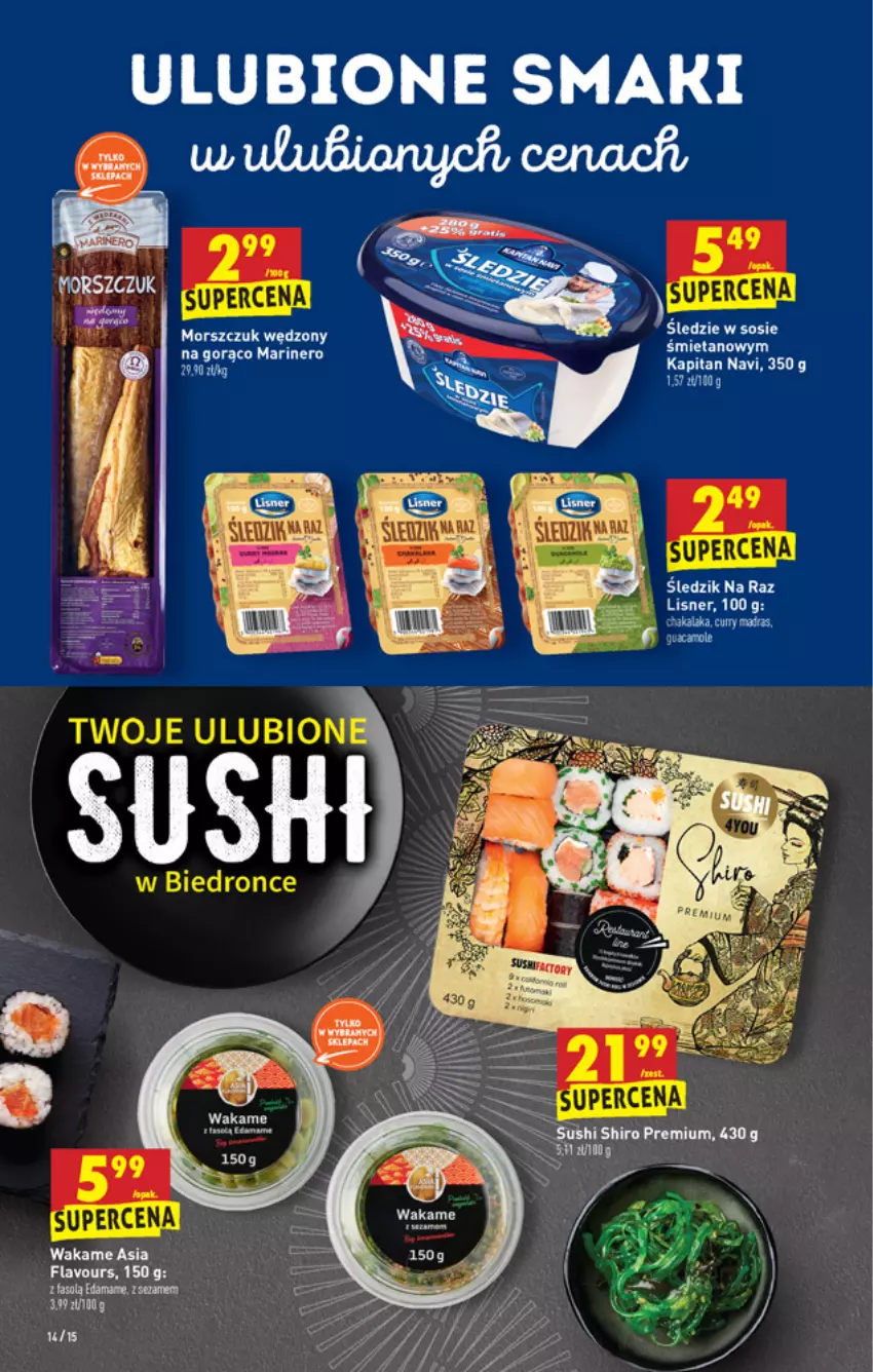 Gazetka promocyjna Biedronka - W tym tygodniu PN - ważna 06.05 do 12.05.2021 - strona 14 - produkty: Lisner, Sushi