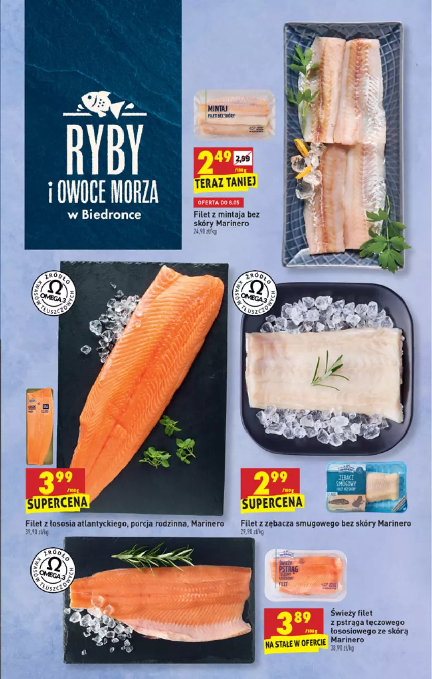 Gazetka promocyjna Biedronka - W tym tygodniu PN - ważna 06.05 do 12.05.2021 - strona 15 - produkty: Filet z mintaja, Filet z pstrąga, Mintaj, Por, Pstrąg, Sos, Tera