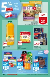 Gazetka promocyjna Auchan - Maxi Paki Niskie Ceny Supermarkety - Gazetka - ważna od 19.01 do 19.01.2022 - strona 10 - produkty: Sok, Ser, Mus, Kukurydza konserwowa, Herbata, Pomidory, Bakalland, Kukurydza, Pomidory krojone