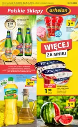 Gazetka promocyjna Arhelan - Gazetka - Gazetka - ważna od 25.06 do 25.06.2023 - strona 1 - produkty: Piwo, Kujawski, Sok, Pur, Danone, Jogurt, Lody, Oranżada, Hellena, Fanta, Arbuz, Olej, Fa