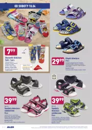 Gazetka promocyjna Aldi - Od Środy - Gazetka - ważna od 10.04 do 10.04.2021 - strona 10 - produkty: Klapki, Sandał, Karp, Skarpetki, Tera, Dzieci